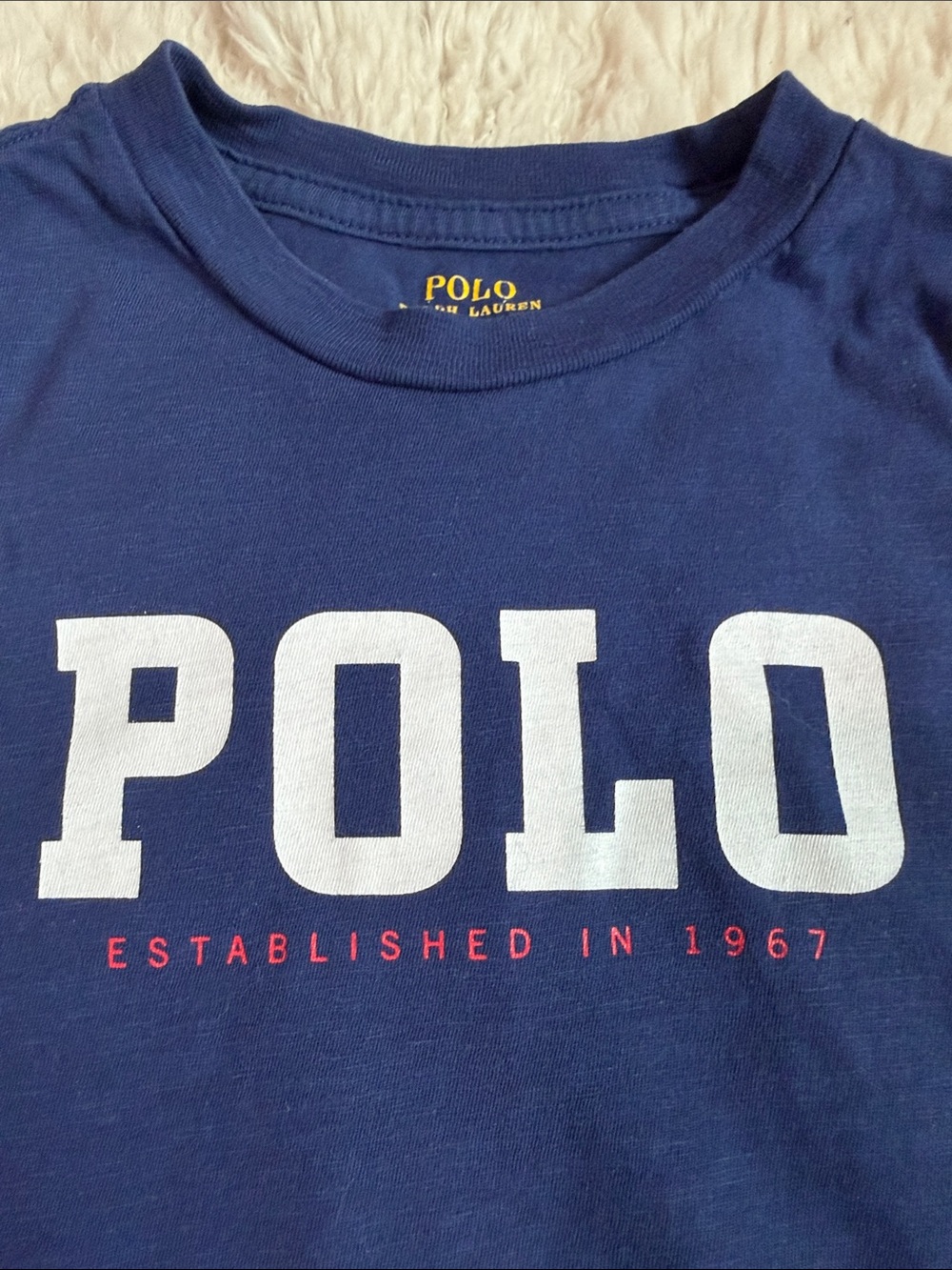 Polo by Ralph Lauren Navy Long-Sleeve 'POLO' Logo Tee - Picture 3 of 6